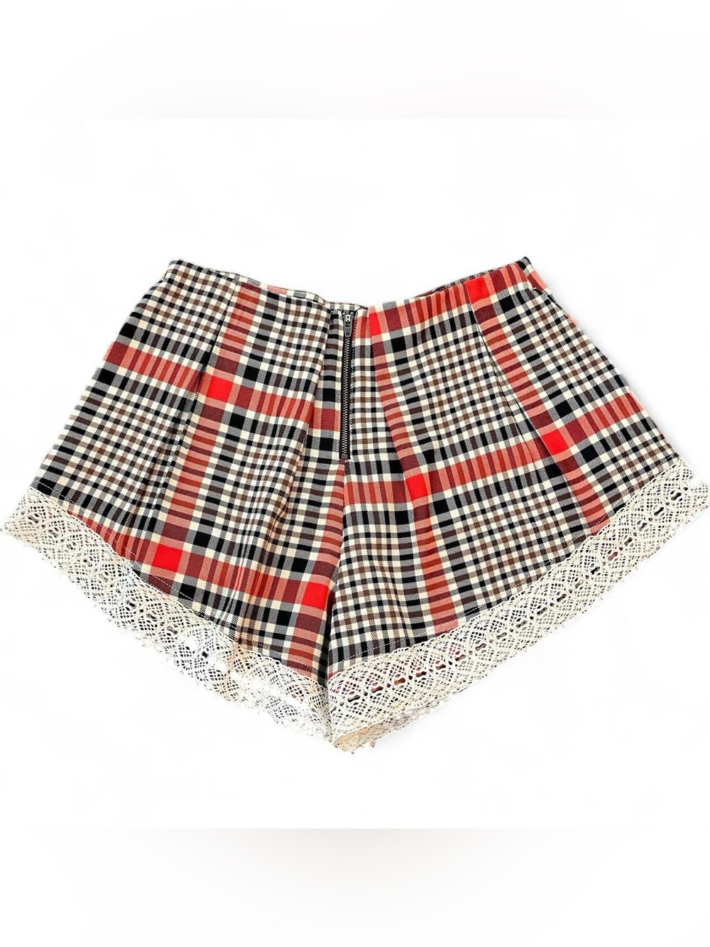 FP Plaid Crochet Shorts
